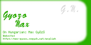gyozo max business card