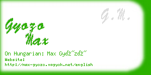 gyozo max business card